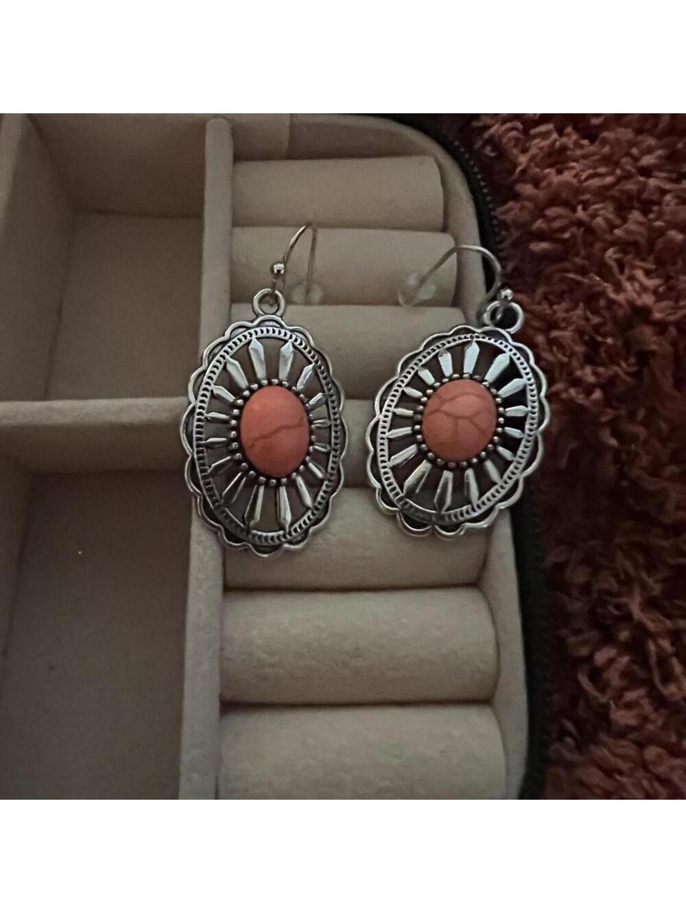 Women's Silver and Orange Jewellery